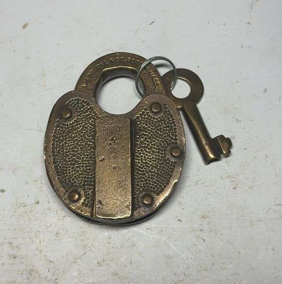 Sherburne & Co. Brass Padlock with Key image