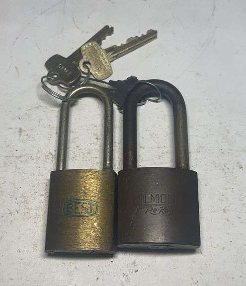 Pair of Ilco and Best Padlocks with Keys image