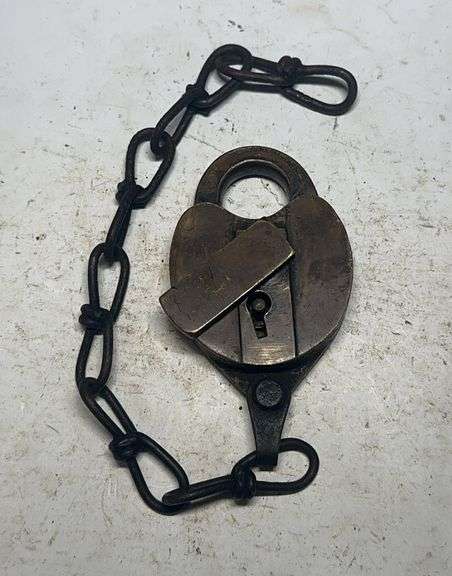 Heart Shaped Padlock with Chain image