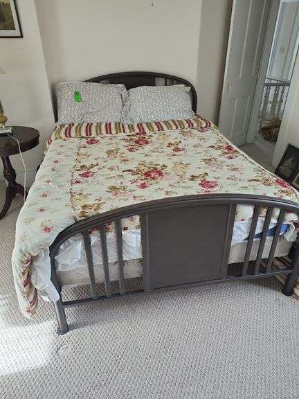 Bed full size with mattress and box spring