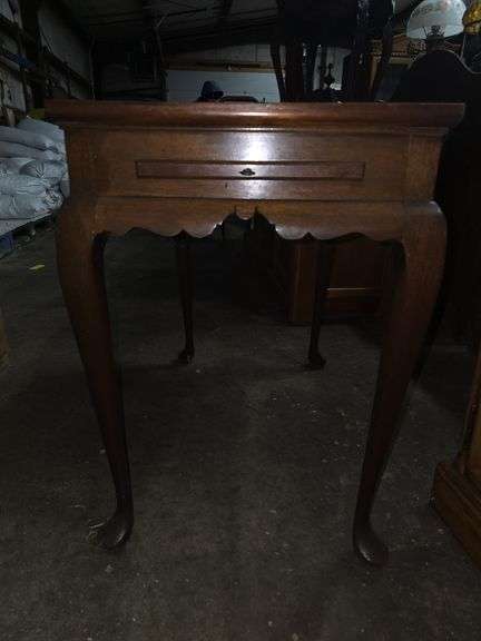 Antique lamp table
