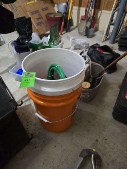 Buckets hose and tools image