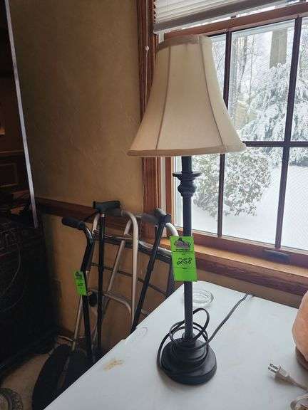 Tabletop pole lamp image