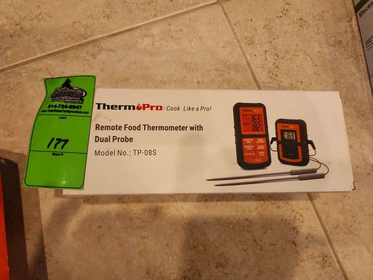 Remote food thermometer with dual probe image