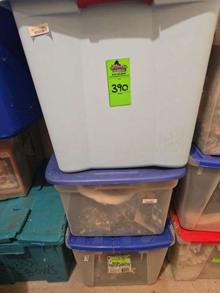 3 totes of christmas decor image