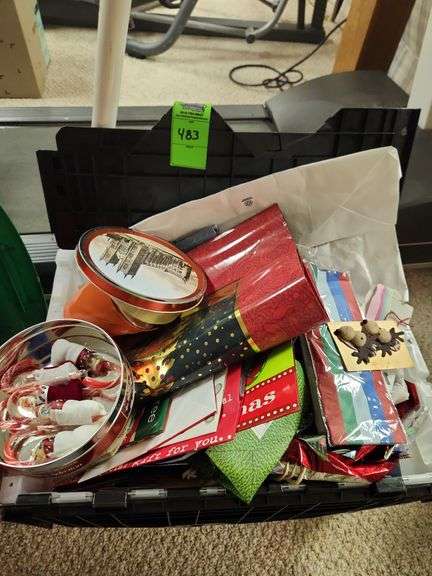 Christmas wrapping supplies image