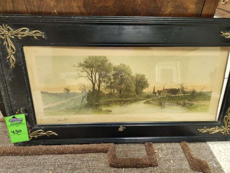 Lane at Wherstead by R. Norman painting image