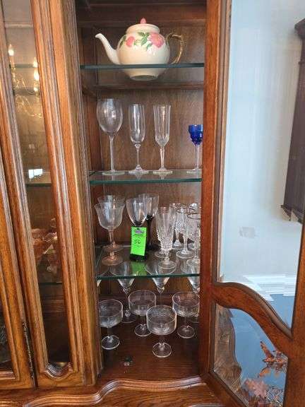 Miscellaneous glass drinkware and teapot image