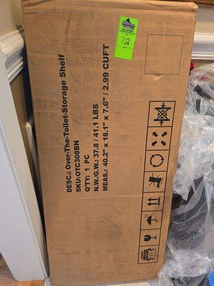 Over the toilet storage shelf new in box image