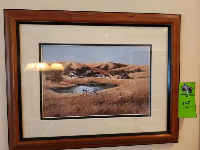 Framed print upon 19 in X 15 in image
