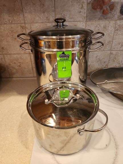 Stainless steel pots image