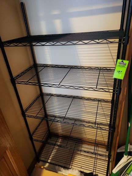 Metal shelving unit 30 in X 14 in five shelves image