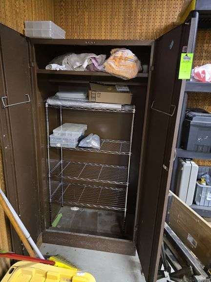 Metal cabinet and contents image