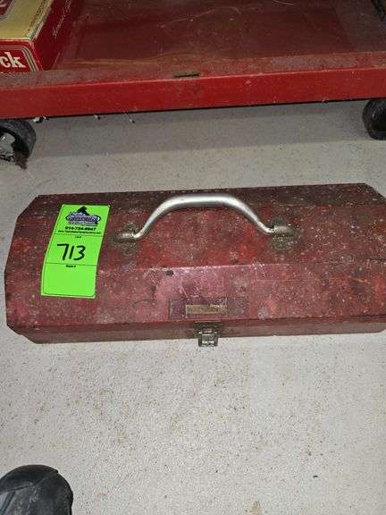 Old tool bax with assorted wrenches image