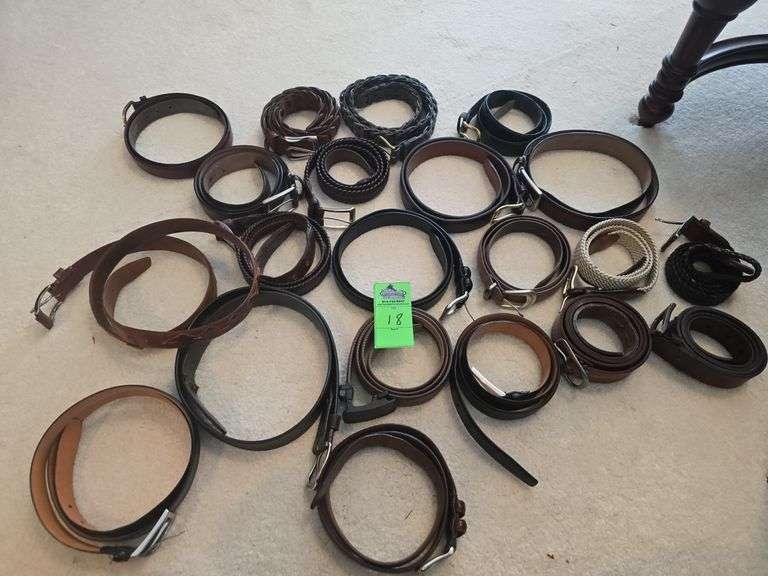 Assorted mens belts. Waist size 38-40 image