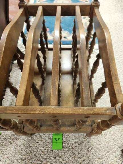 Wood magazine rack image