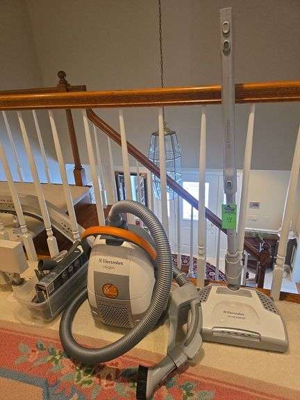 Electrolux oxygen vacuum with extra filters, bags, and attachments image