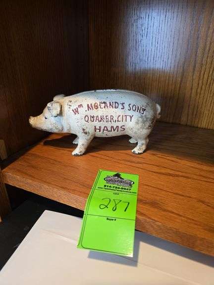 Cast-iron I'm. Molands sons piggy bank image