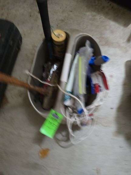 Bucket with tools and zip ties image