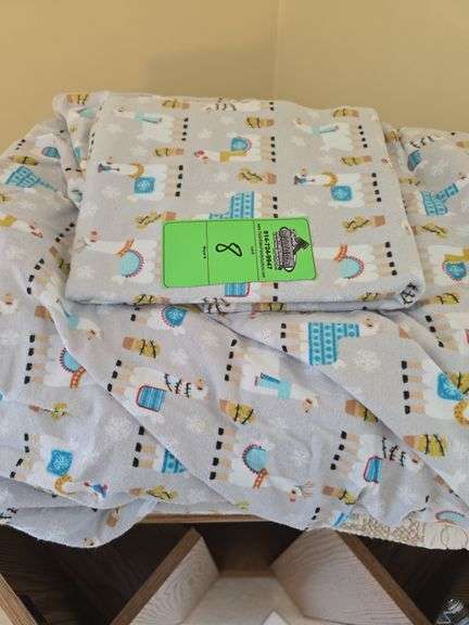 Full size flannel sheet set with assorted pillow cases image