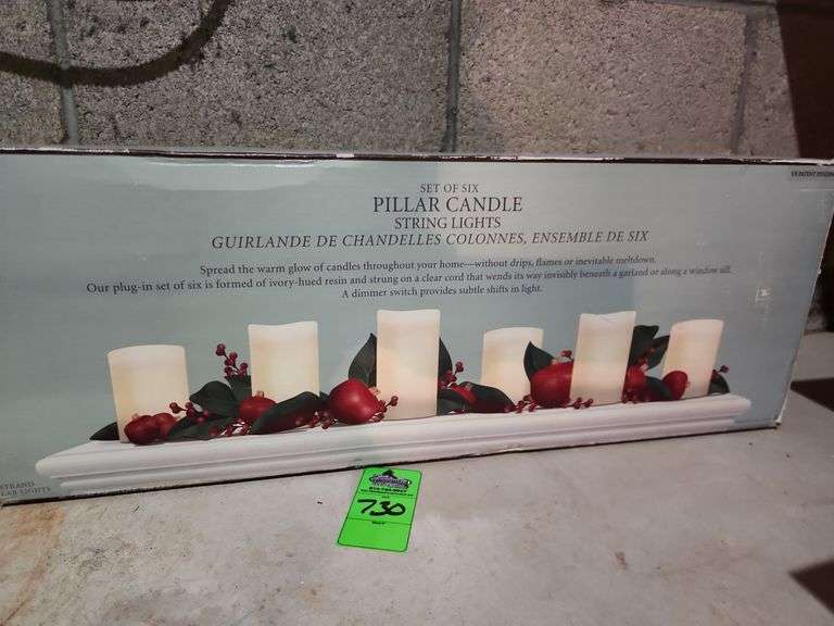 Set of 6 Pillar Candle string lights image