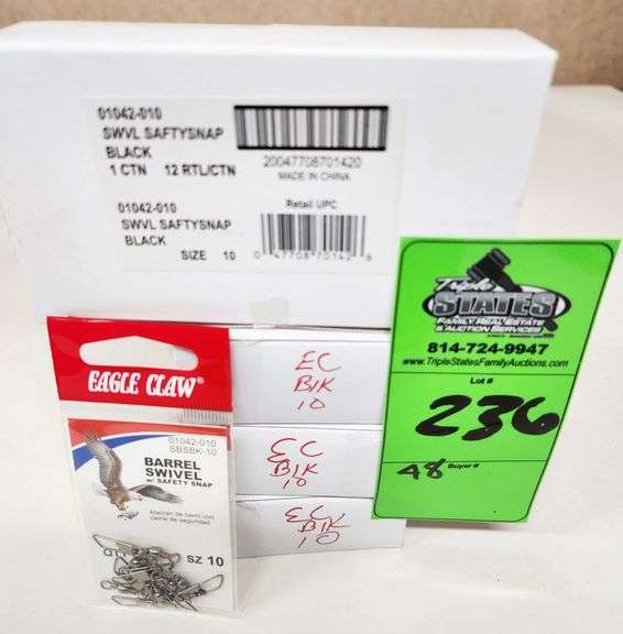 Eagle Claw Barrel Swivels w/Snap