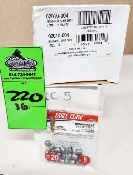 Eagle Claw Removable Split Shot Sinkers