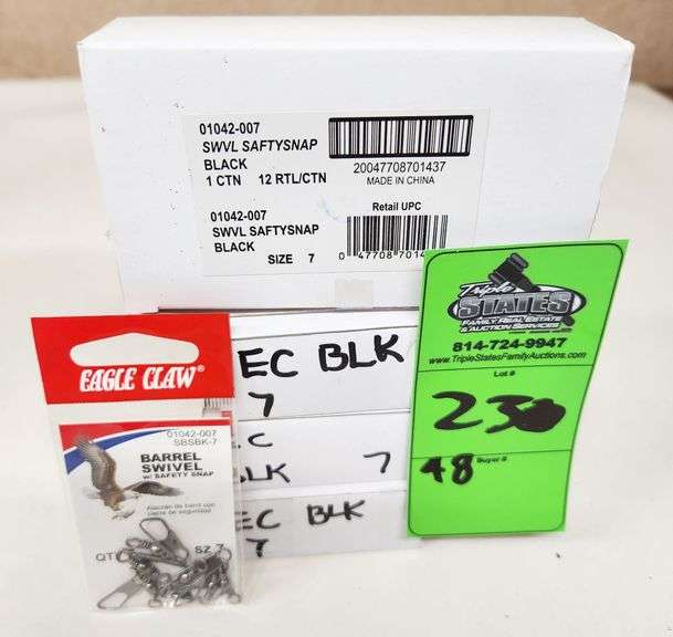 Eagle Claw Barrel Swivels w/Snap