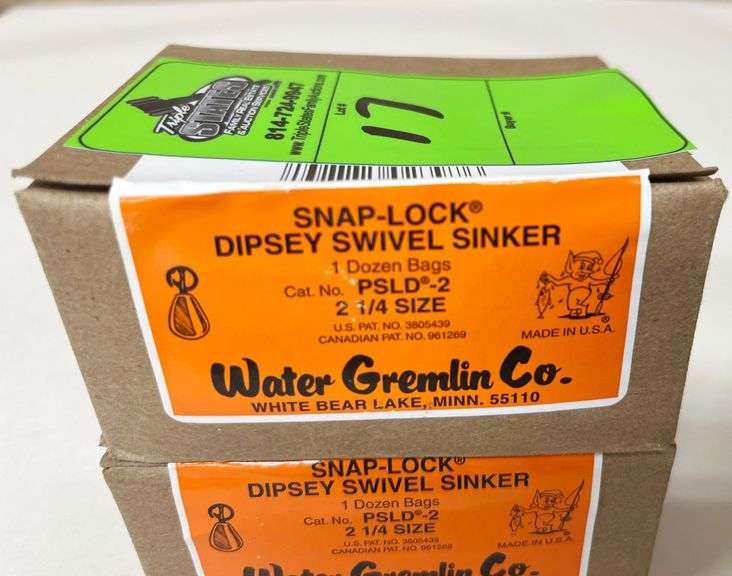 Water Gremlin Snap-Loc Dipsey Swivel Sinkers