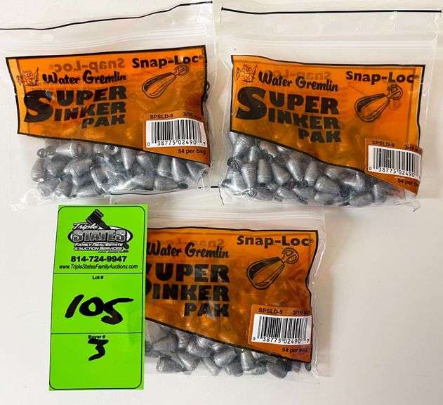 Water Gremlin Super Sinker Pak - Snap Loc