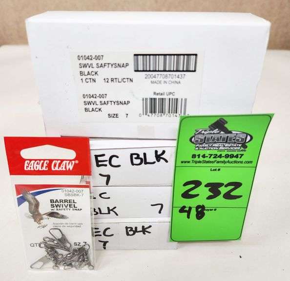 Eagle Claw Barrel Swivels w/Snap