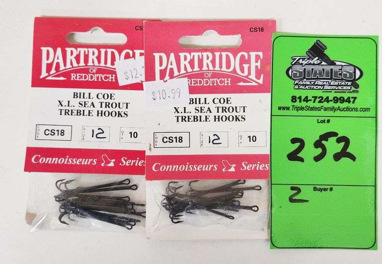 Partridge of Redditch Bill Coe XL Sea Trout Treble Hooks