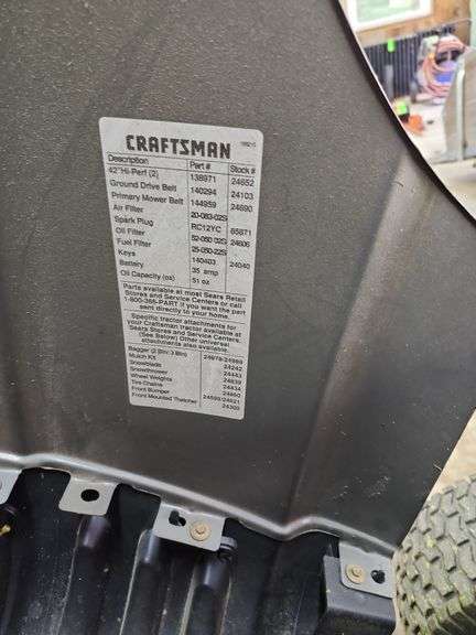 Crasftman lawn tractor