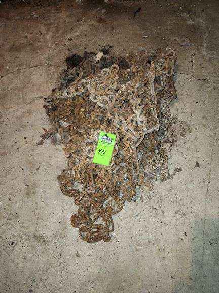 Chains for a tractor