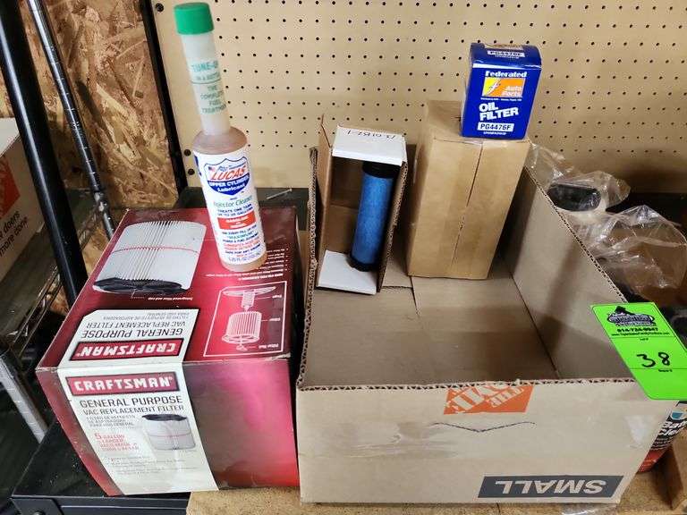 Filters, rubber gasket, screws