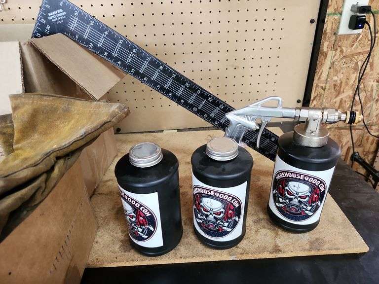 Undercoating and spraying guns, gloves, square
