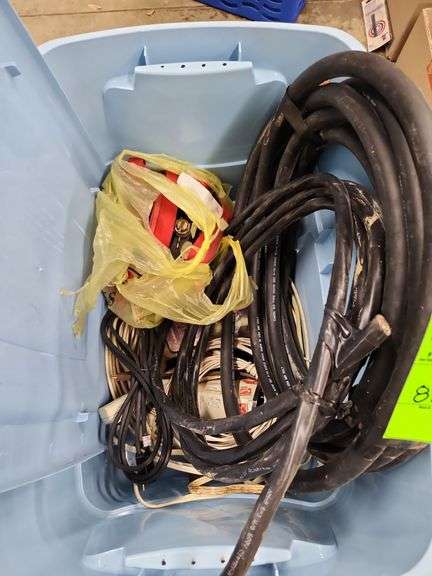 Electric wire, extension cords, tie-downs, miscellaneous