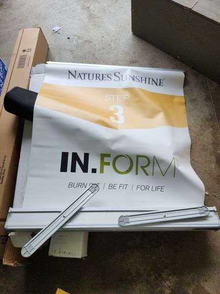 Advertisement signs quantity of three
