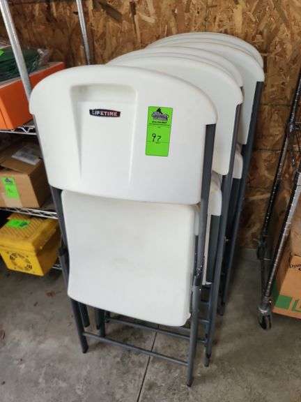Lifetime folding chairs total of eight