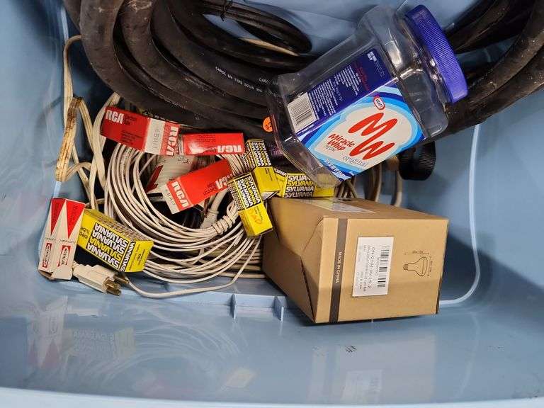 Electric wire, extension cords, tie-downs, miscellaneous