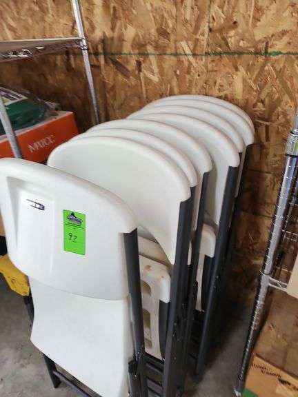Lifetime folding chairs total of eight