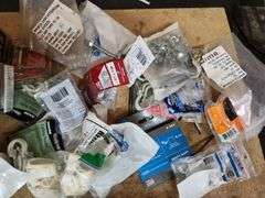 Plumbing fittings, screws, bolts, hangers, washers, light miscellaneous