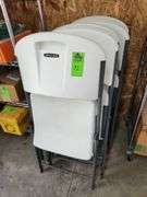 Lifetime folding chairs total of eight