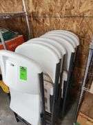 Lifetime folding chairs total of eight