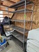 Wire shelving unit on wheels 6 shelves
