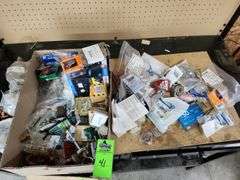 Plumbing fittings, screws, bolts, hangers, washers, light miscellaneous