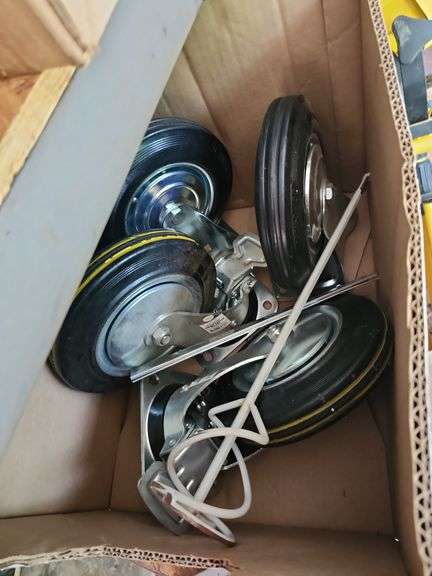 Lawn stake and casters