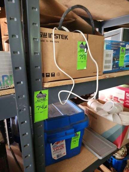 Metal shelving no contents