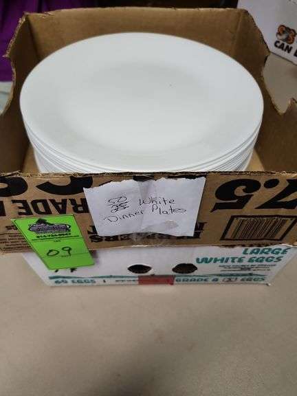 White dinner plates quantity of 50