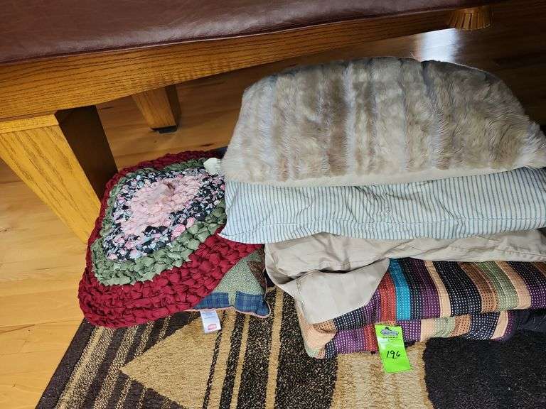Pills, rugs, blankets